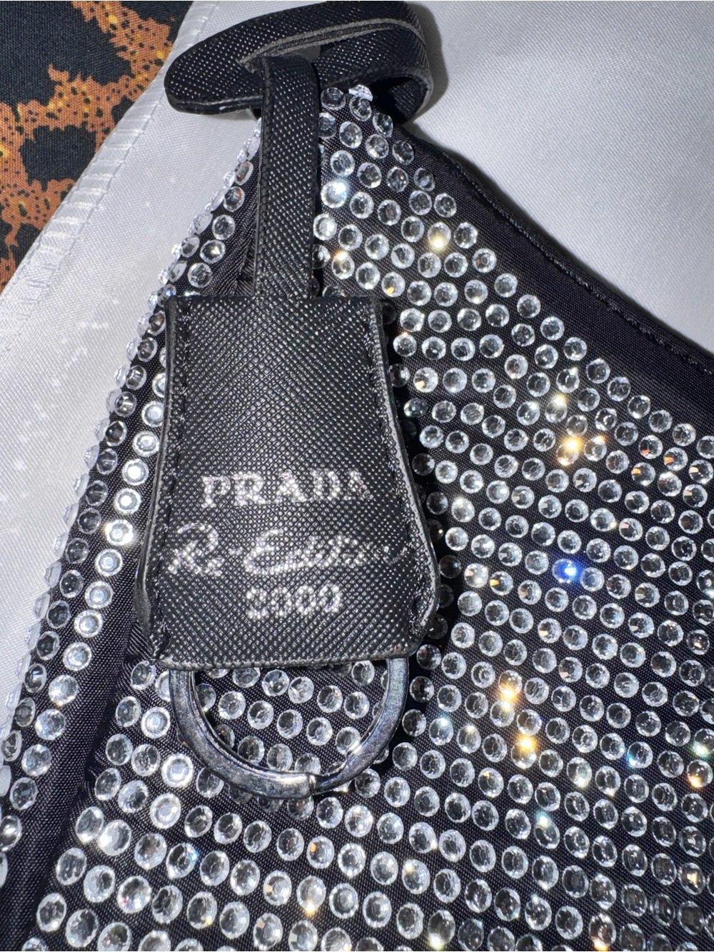 RARE Prada Silver Crystal-Embellished Handbag💜💣 - Picture 7 of 8